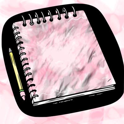a blank sketch pad