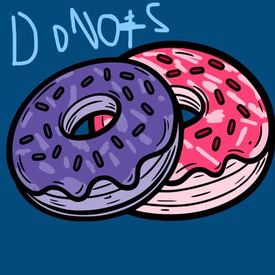 a piece of food doughnuts