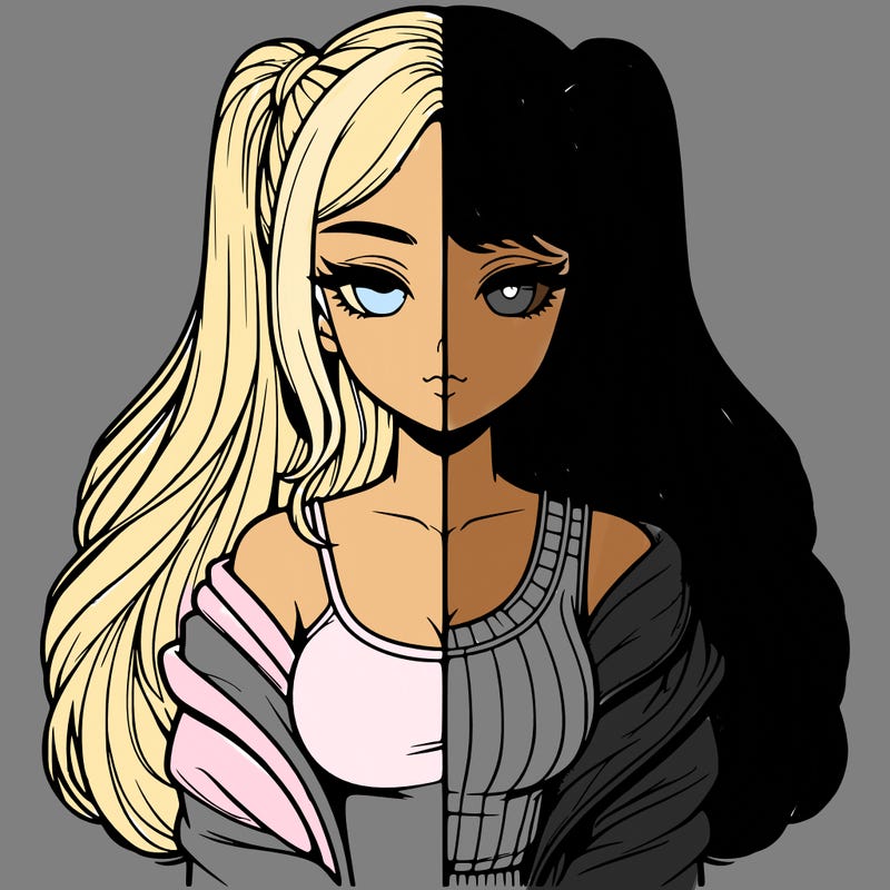 realistic girl split