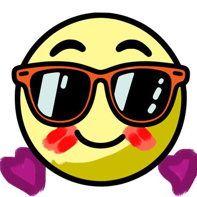 emoji with sunglasses