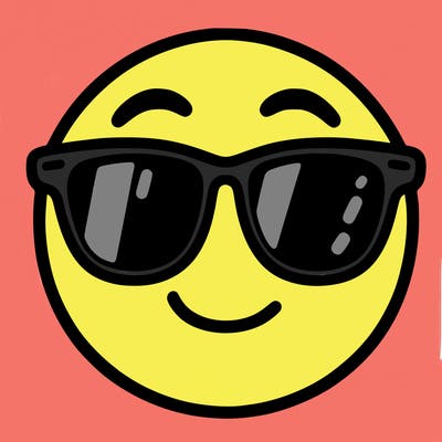 emoji with sunglasses