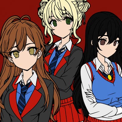 anime girls teenagers