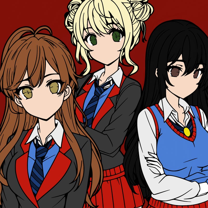 anime girls teenagers