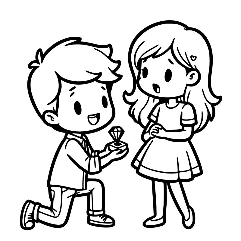 a boy proposing to a girl