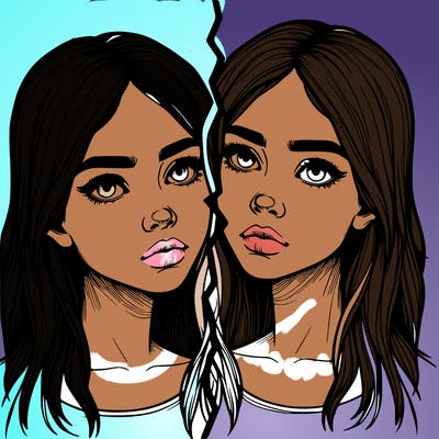 realistic girl split