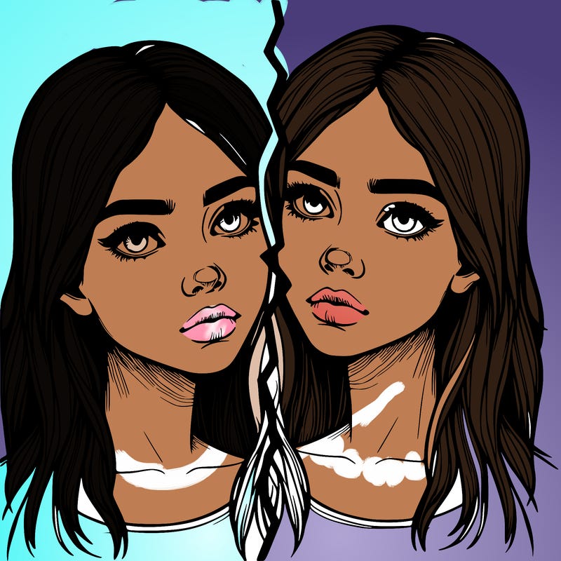 realistic girl split