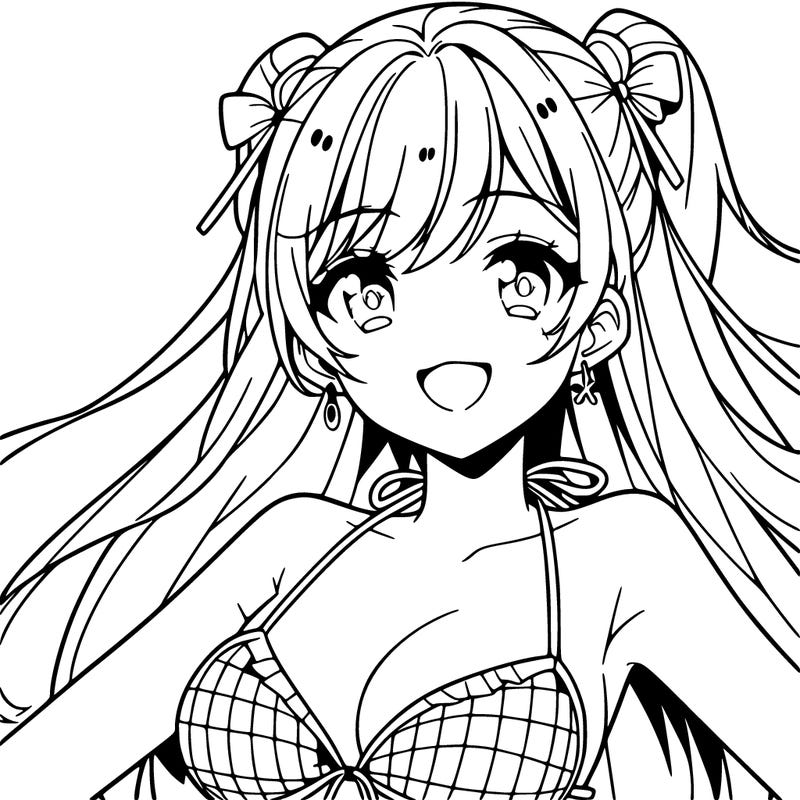 anime girl in bikini