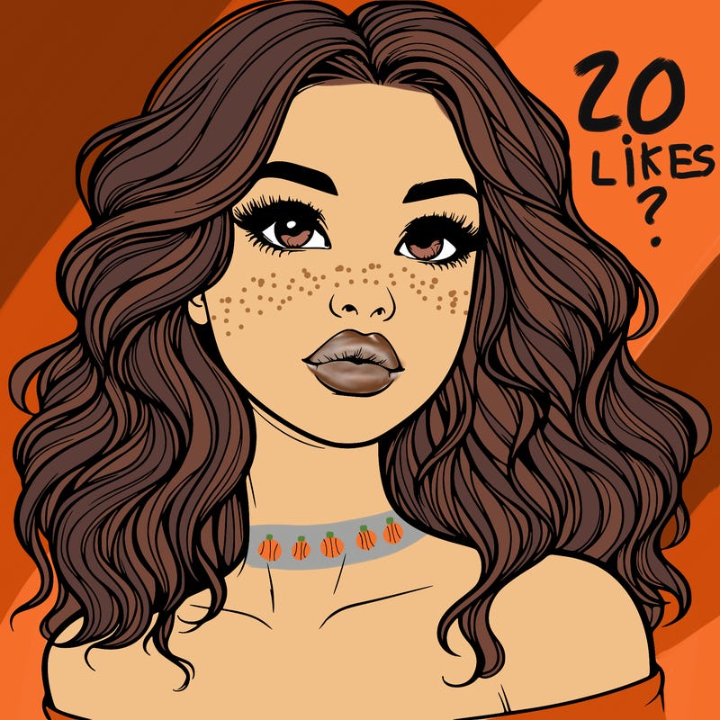 realistic girl with wavy hair and lips