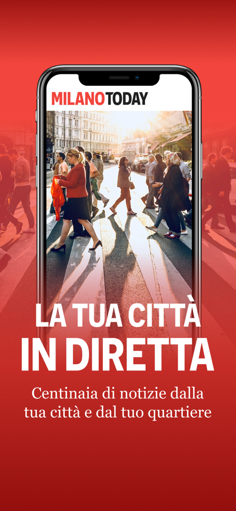 MilanoToday mobile app displaying local news and city life in Milan