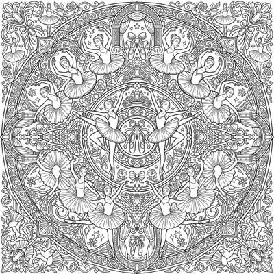 Step into a world of artistic grace with this stunning Ballet Instructors Mandala coloring page. This intricate design combines the elegance of dance with the meditative beauty of symmetrical patterns, perfect for a calming and creative activity.
