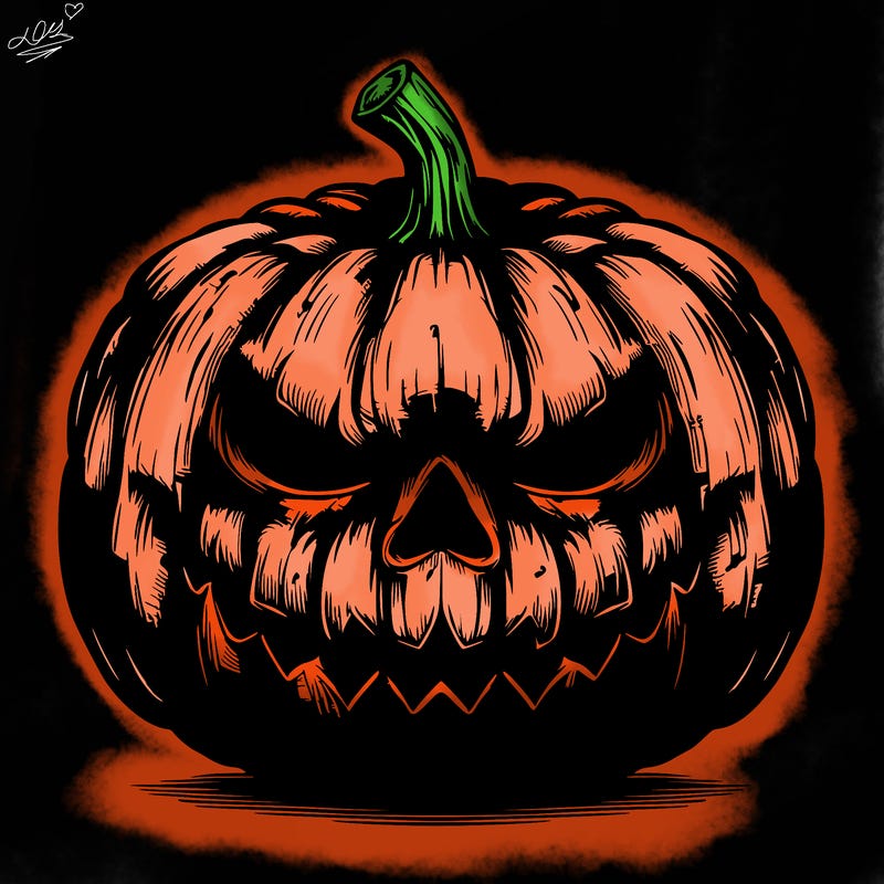 realistic scary halloween pumpkin