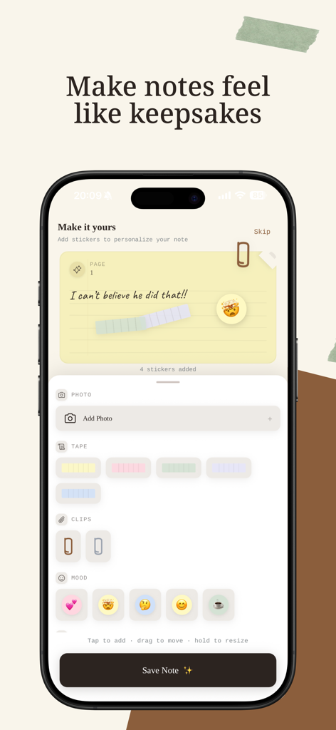 Book Tracker & Journal - Alia - Personalized digital reading note with scrapbook decorations and stickers in the Alia app.
