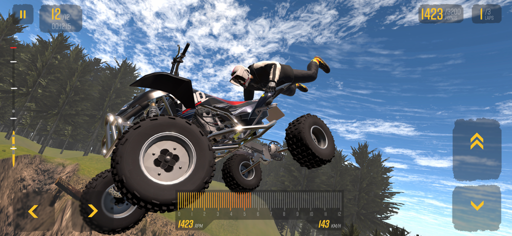 ATV Quad Racing Sim - An extreme mid-air jump stunt on a quad bike in ATV Quad Racing Sim
