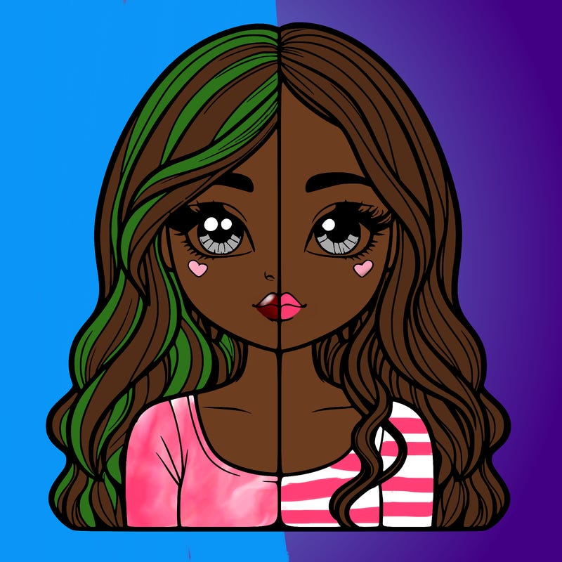 realistic girl split