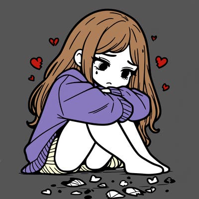 a girl after a breakup
