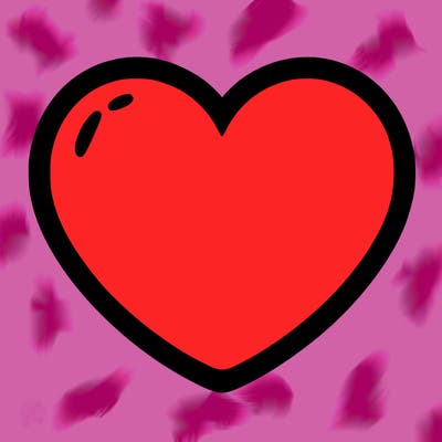 a blank heart