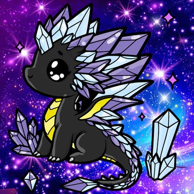little cute crystal dragon