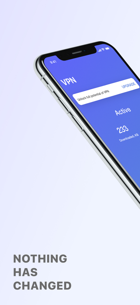 IPsec VPN - IPsec VPN app interface on iPhone showing active status and data usage