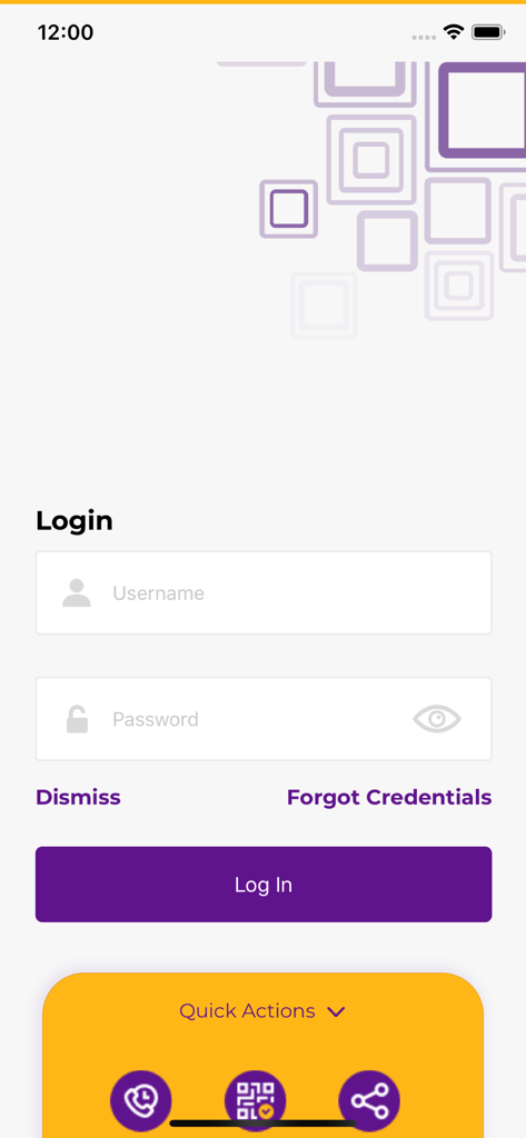FCMB Mobile - Secure login interface for the FCMB Mobile banking app
