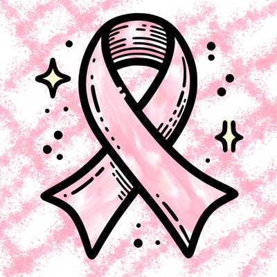 ribbon symbol of national breast cancer awareness month