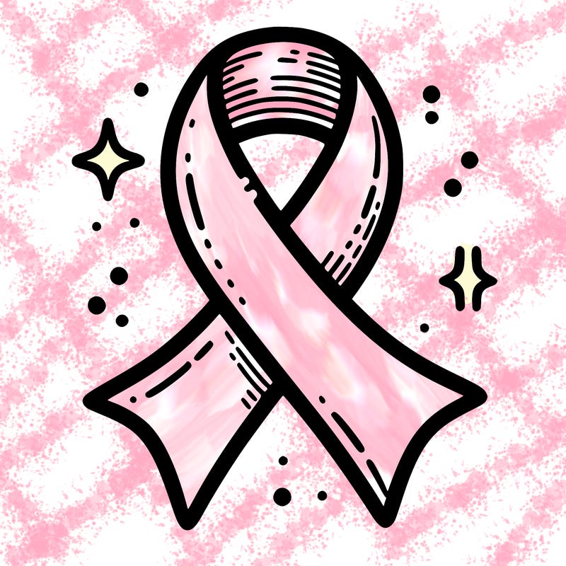 ribbon symbol of national breast cancer awareness month