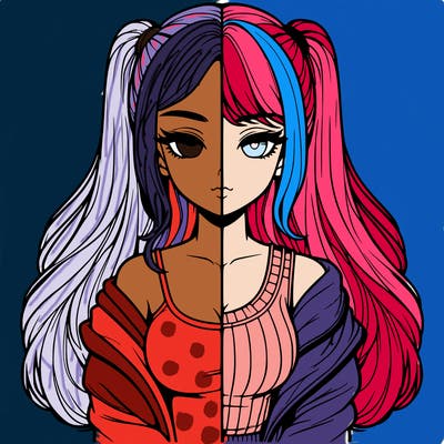 realistic girl split