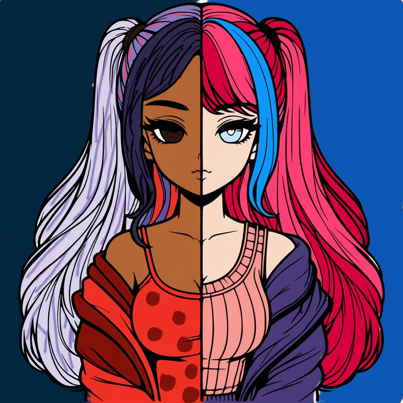 realistic girl split