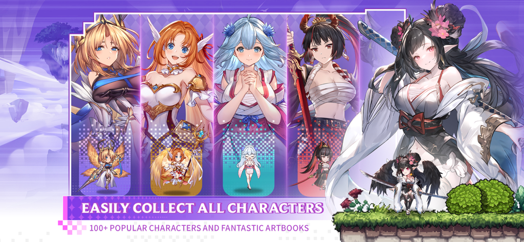 Isekai Saga: Awaken - A group of diverse anime style female characters from the mobile game Isekai Saga Awaken