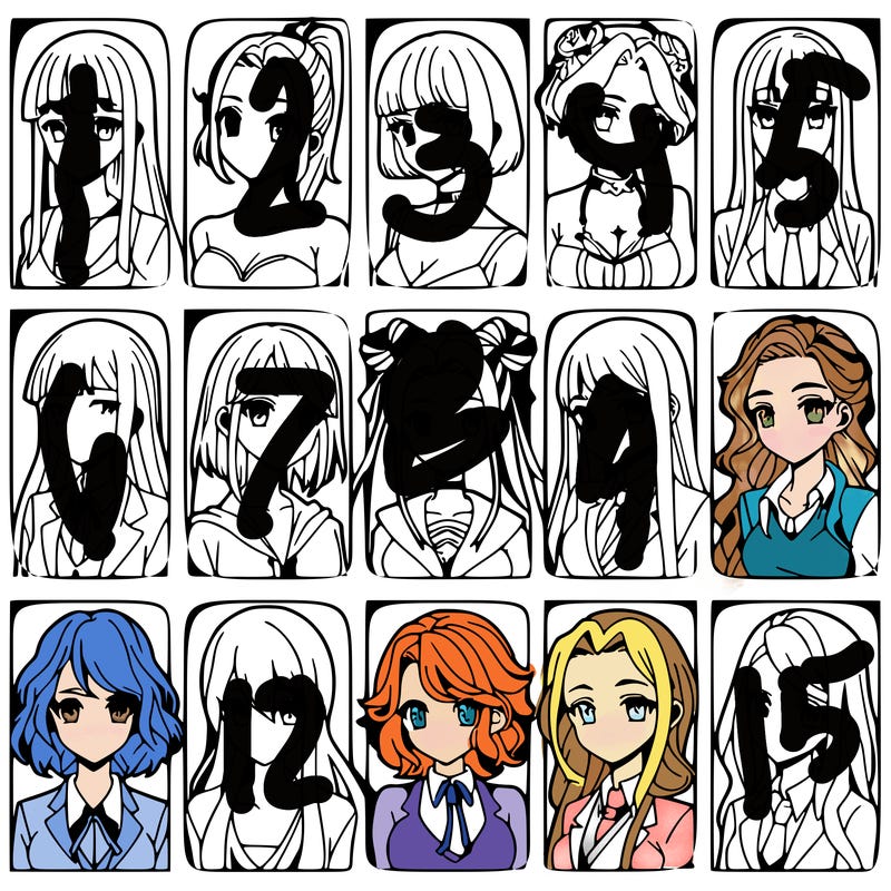 girls that look diffrent anime