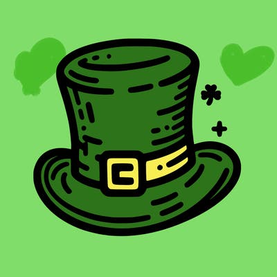 st patrick hat with thin lines