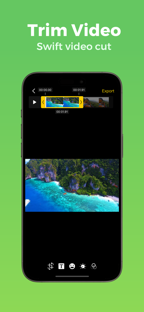 Any GIF Maker - Video to GIF - Any GIF Maker app interface showing the video trimming and cutting tool.