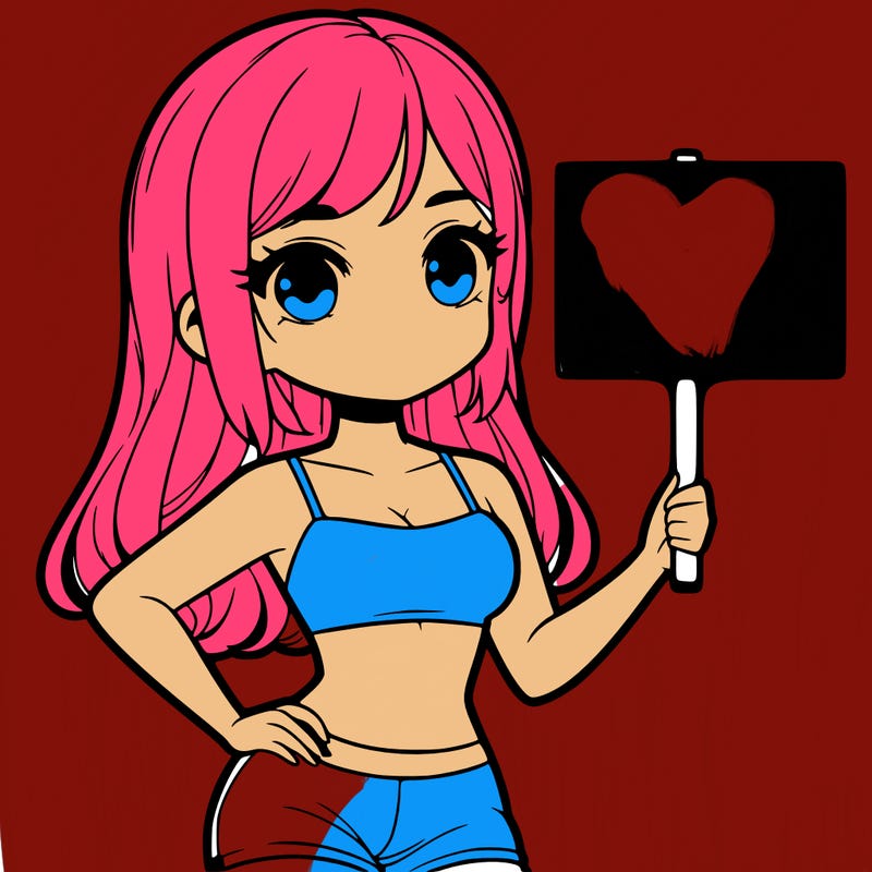 girl in a cute crop top holding a blank sign