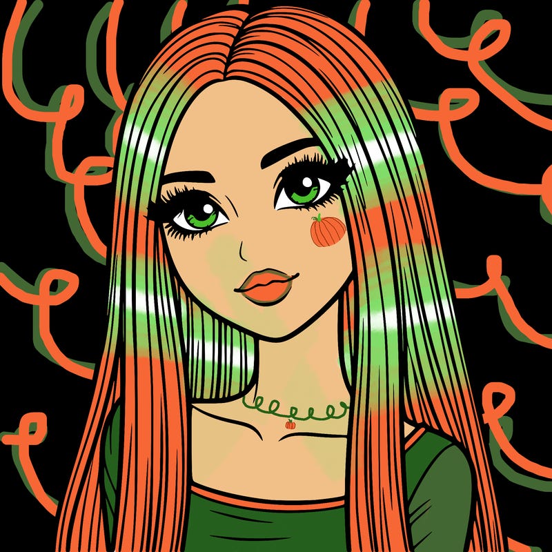 realistic girl with straight and long hair