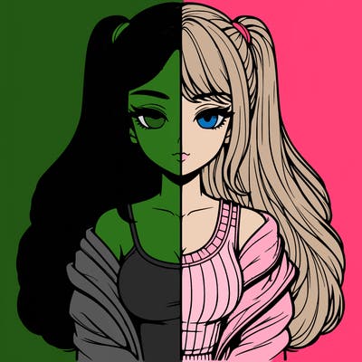 realistic girl split