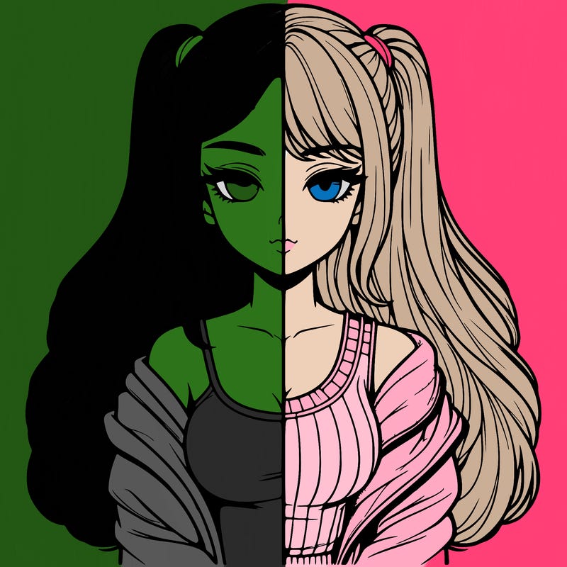 realistic girl split