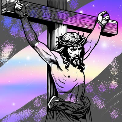 jesus realistic on the cross