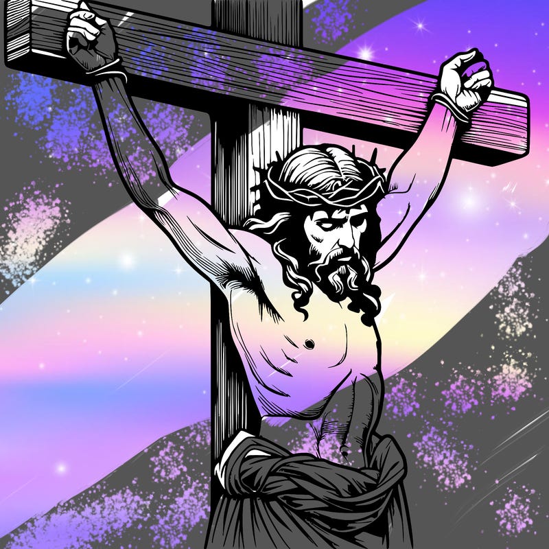 jesus realistic on the cross