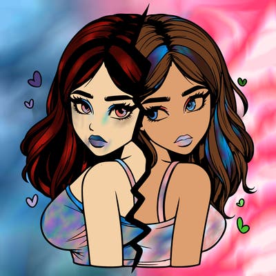 realistic girl split