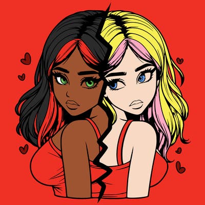 realistic girl split