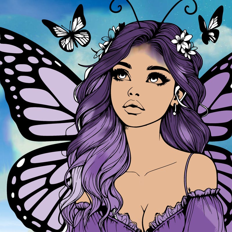 butterfly fairy realistic girl