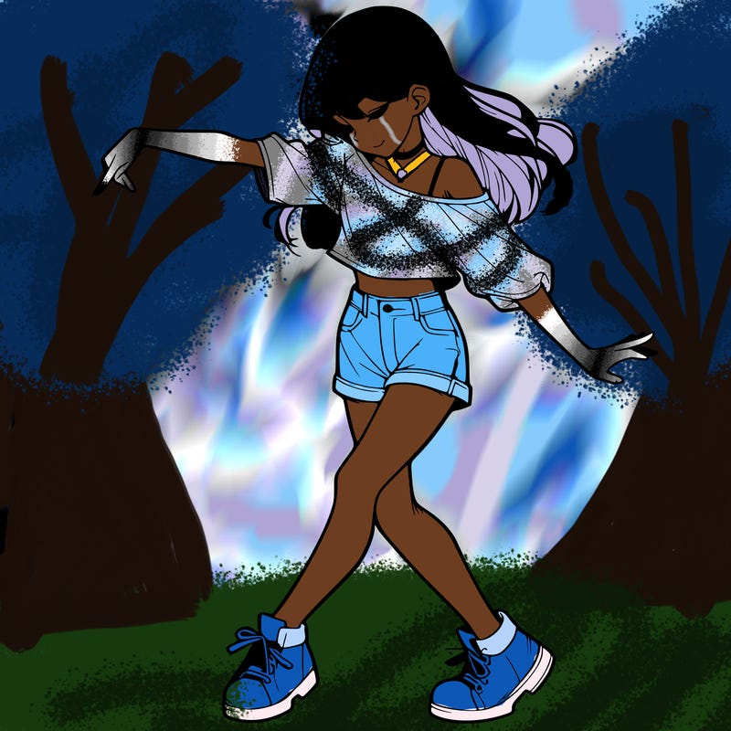 realistic girl danceing