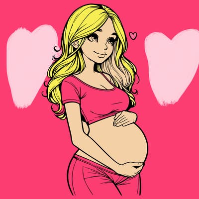 realistic pregnant girl