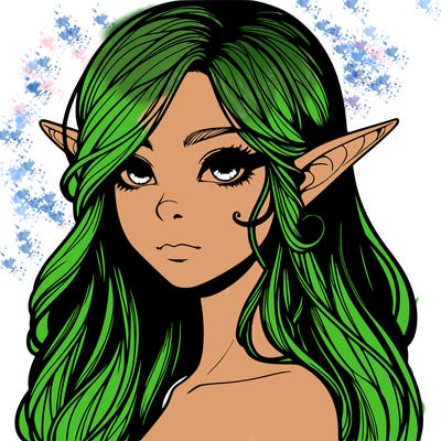 elf girl realistic dark fantasy