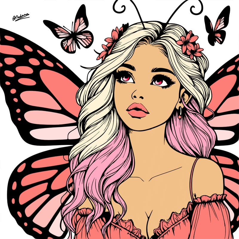 butterfly fairy realistic girl