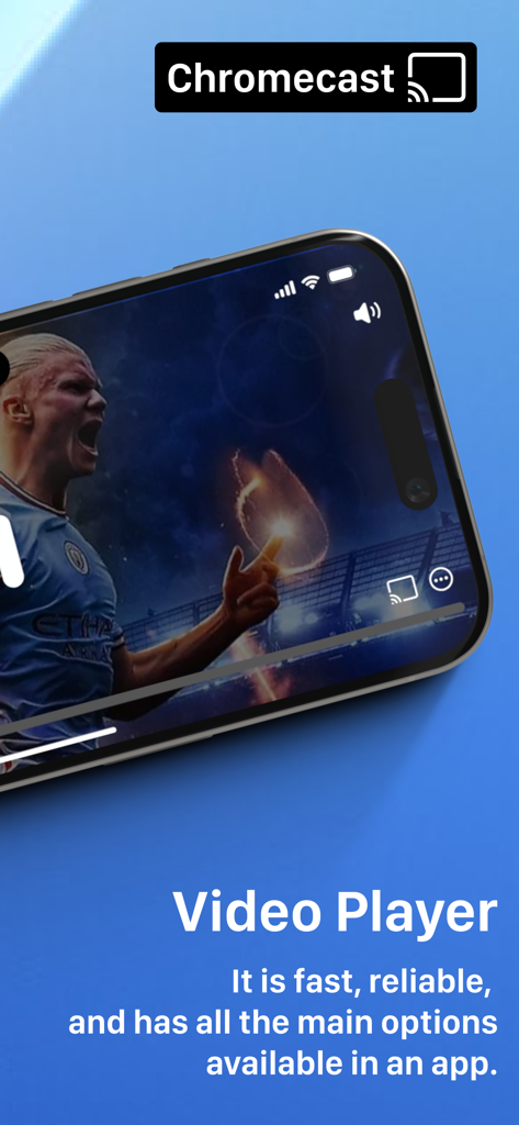 IP Television - IPTV M3U - IP Television video player interface on iPhone with Chromecast support