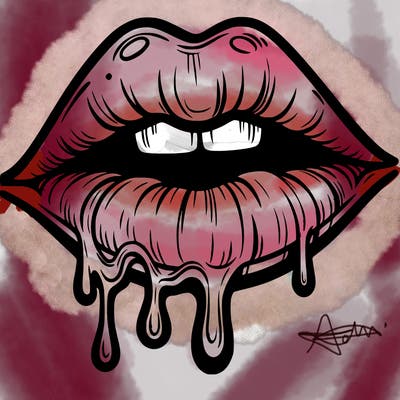 lips that look realistic and drip
