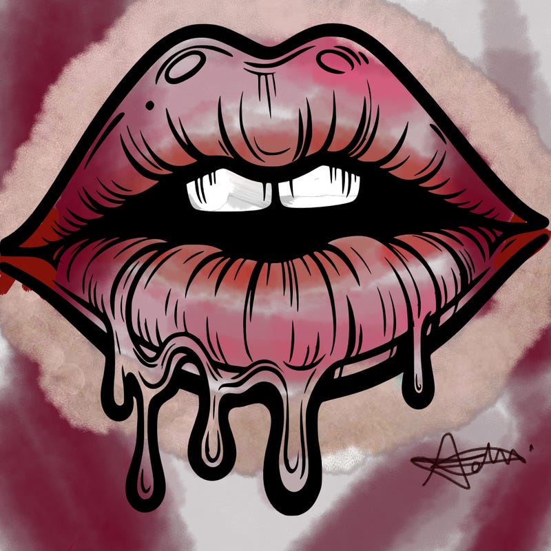 lips that look realistic and drip