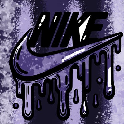 dripping nike logo
