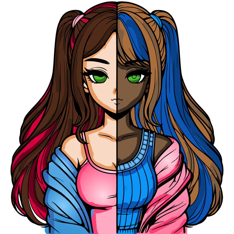 realistic girl split