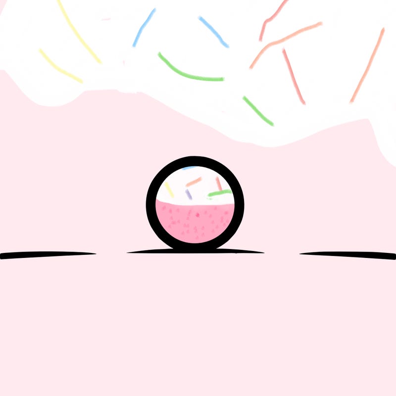 a very tiny circle in the middle of a blank page